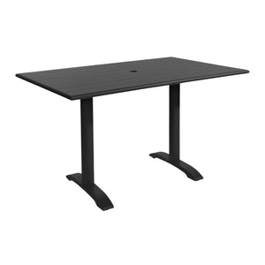 Beachcomber Bali Outdoor/Indoor 32" x 48" Aluminum Bar Height Table