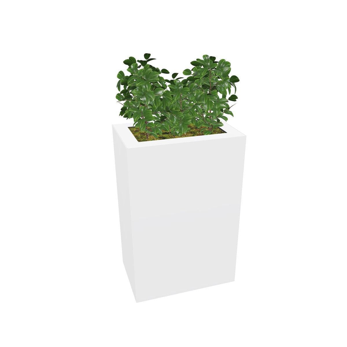 PIC Indoor Painted Steel Single Compartment Rectangular Planter, 17-11/16" W x 11-7/8" D x 26-15/16" H
