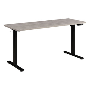 Primo 60" Sit/Stand Electric Height Adjustable Desk, Black Base with Light Grey Top