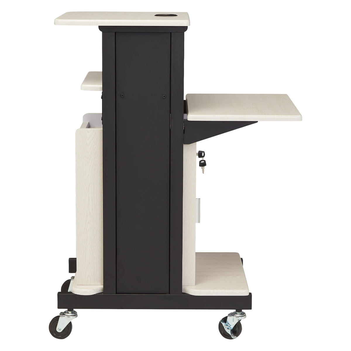Premium Plus Presentation Cart with Storage Cabinet