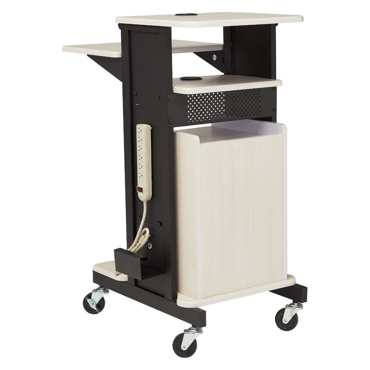 Premium Plus Presentation Cart with Storage Cabinet