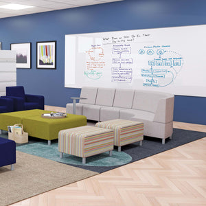 Phoeby Indoor Soft Seating Outside Curve Loveseat, Armless