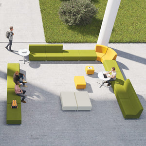 Phoeby Outdoor Soft Seating Outside Curve Chair, Armless