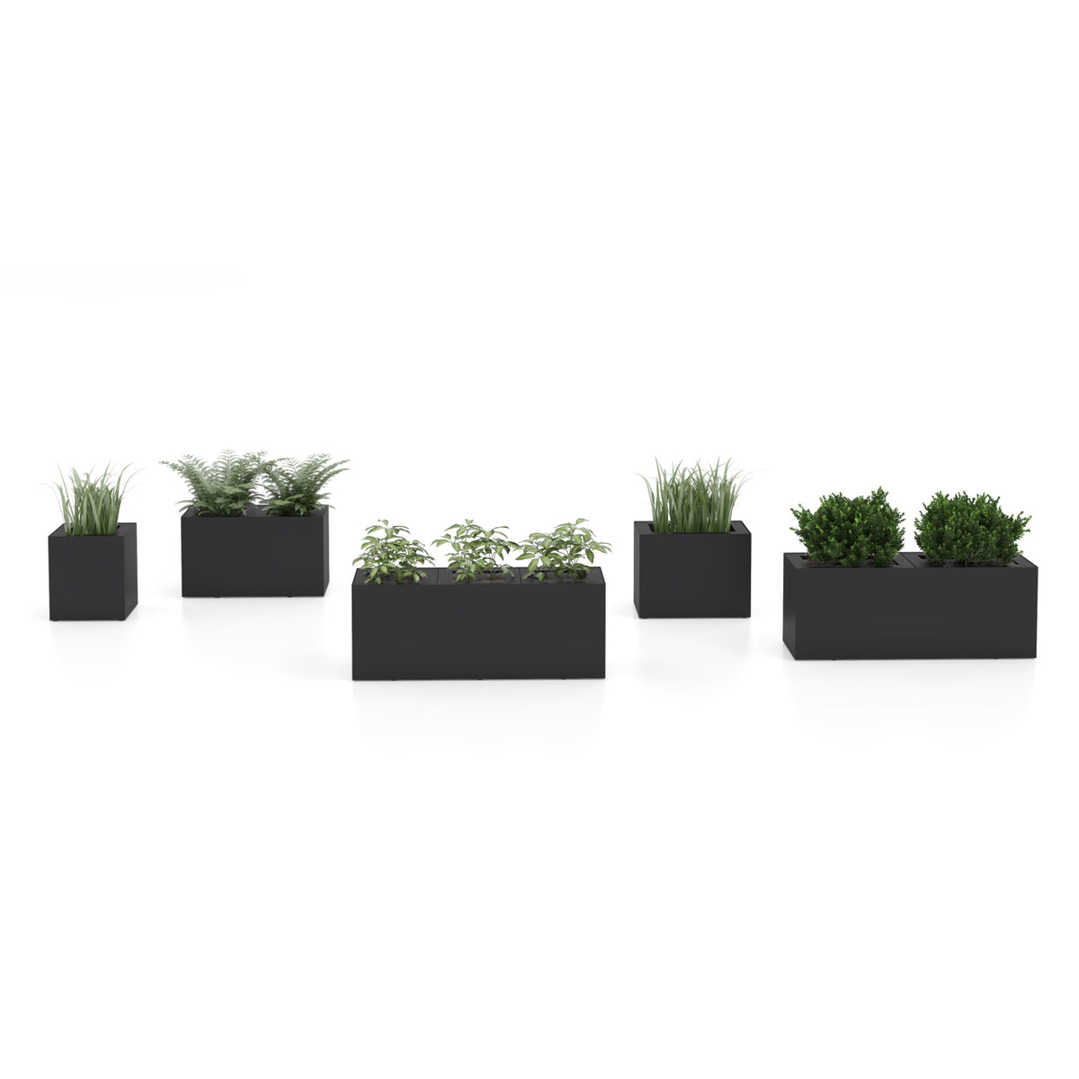 PIC Indoor Painted Steel Single Compartment Rectangular Planter, 17-11/16" W x 11-7/8" D x 26-15/16" H
