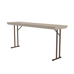 Correll Heavy Duty Commercial Use Blow Molded Folding Table, Fixed 29" Height, 18" x 72"