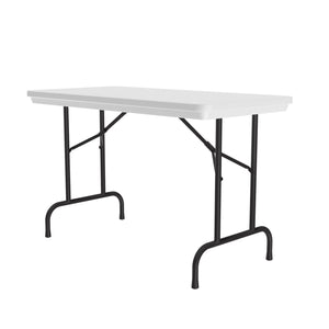 Correll Heavy Duty Commercial Use Blow Molded Folding Table, Fixed 29" Height, 24" x 48"