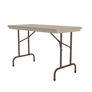 Correll Heavy Duty Commercial Use Blow Molded Folding Table, Fixed 29" Height, 24" x 48"