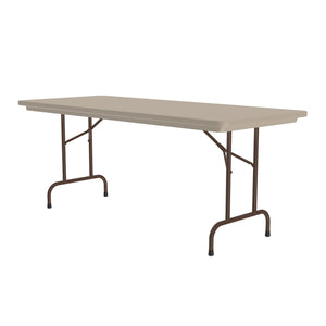 Correll Heavy Duty Commercial Use Blow Molded Folding Table, Fixed 29" Height, 30" x 72"