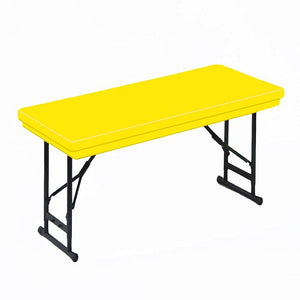 Correll Heavy Duty Commercial Use Blow Molded Folding Table, Adjustable Height, 24" x 48"