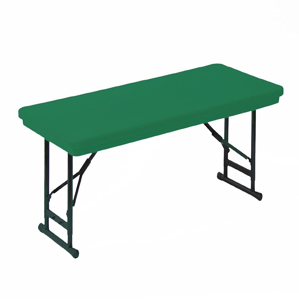 Correll Heavy Duty Commercial Use Blow Molded Folding Table, Adjustable Height, 24" x 48"