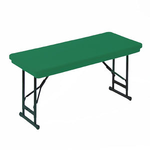 Correll Heavy Duty Commercial Use Blow Molded Folding Table, Adjustable Height, 24" x 48"