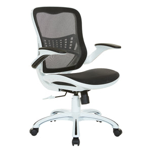 Riley Mesh Seat and Back Manager’s Chair with Padded Flip Arms