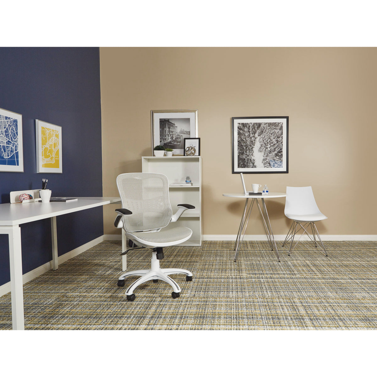 Riley Mesh Seat and Back Manager’s Chair with Padded Flip Arms