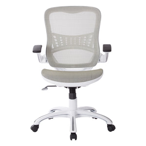 Riley Mesh Seat and Back Manager’s Chair with Padded Flip Arms