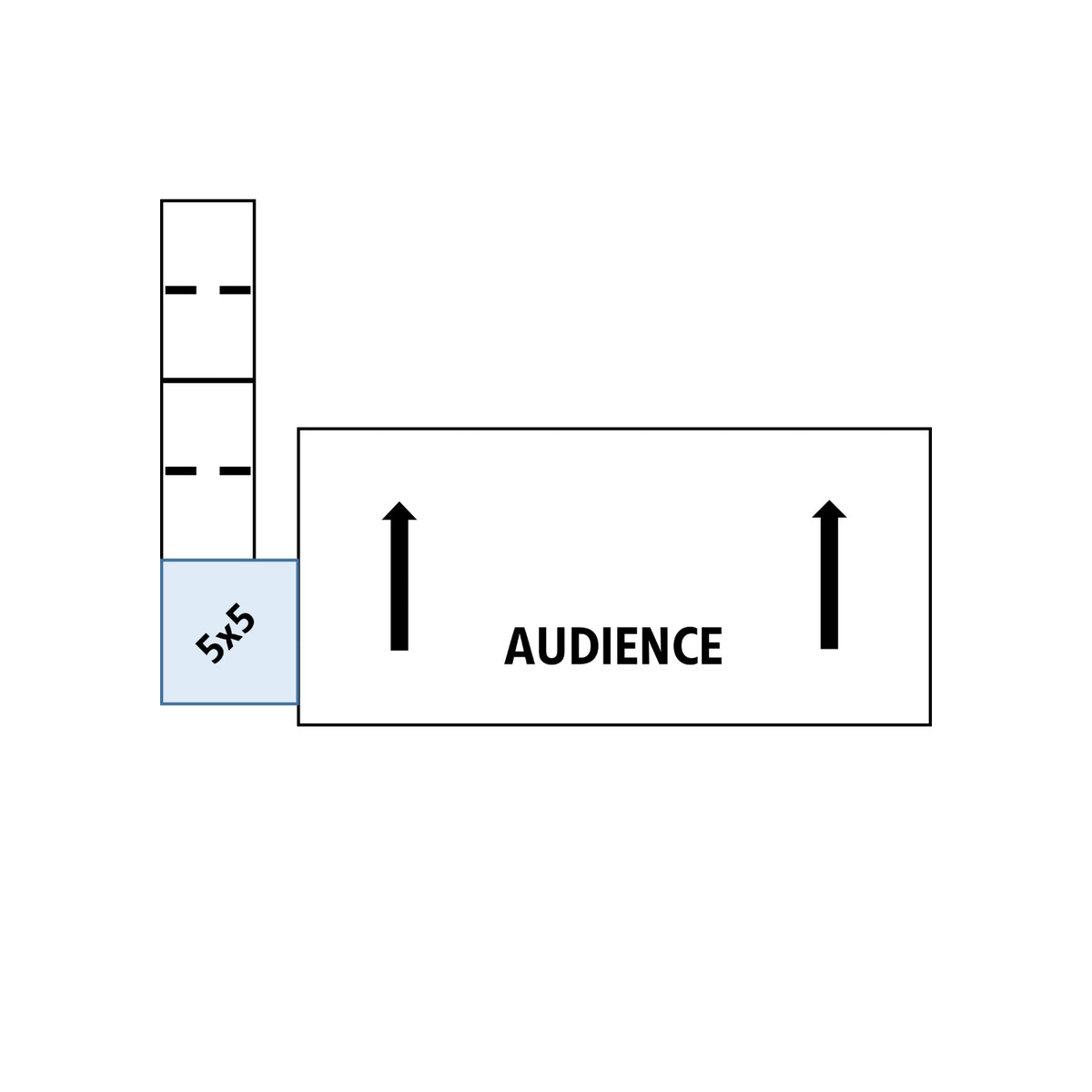 ADA-Compliant Stage Ramp, 5' x 5' Top Platform