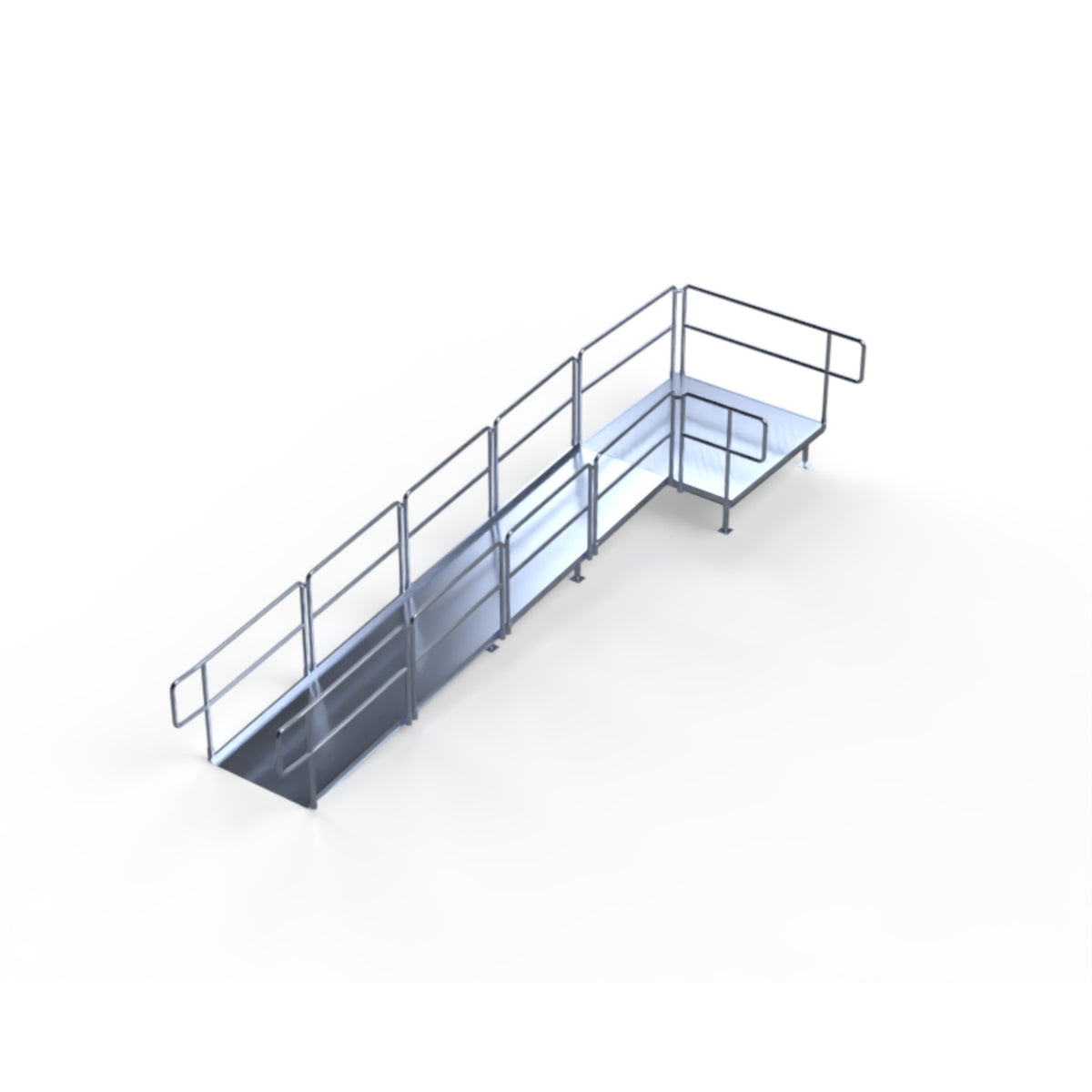 ADA-Compliant Stage Ramp, 5' x 5' Top Platform