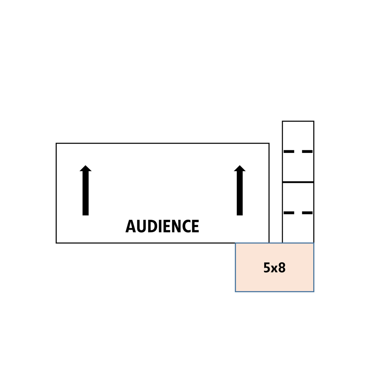 ADA-Compliant Stage Ramp, 5' x 8' Top Platform