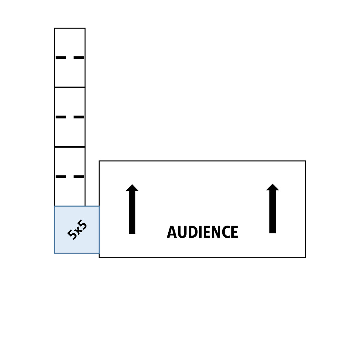 ADA-Compliant Stage Ramp, 5' x 5' Top Platform