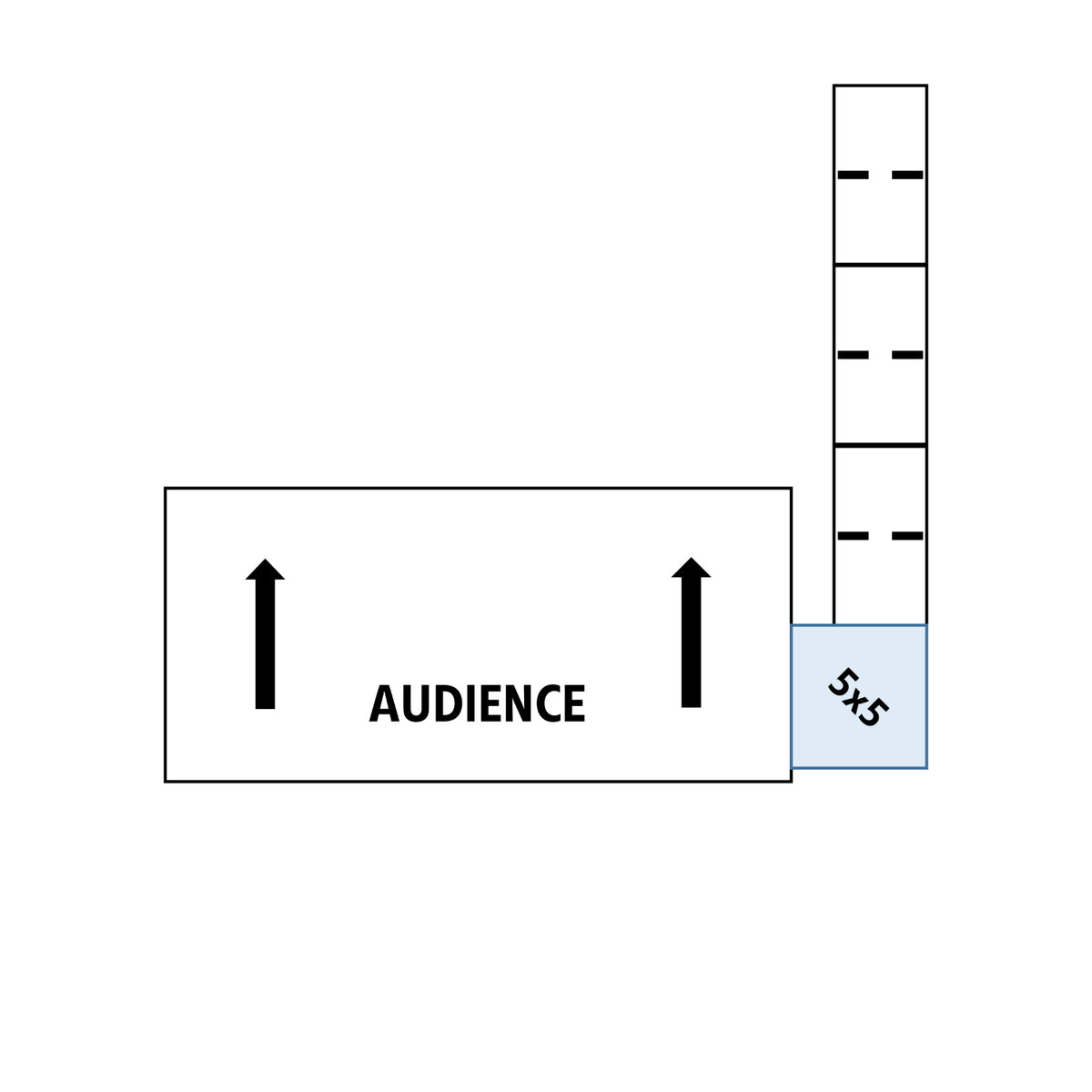 ADA-Compliant Stage Ramp, 5' x 5' Top Platform