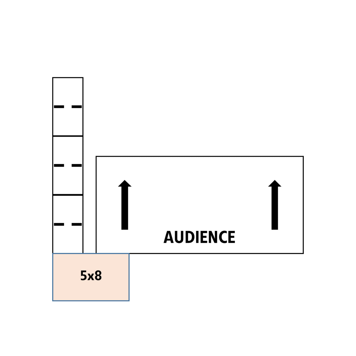 ADA-Compliant Stage Ramp, 5' x 8' Top Platform