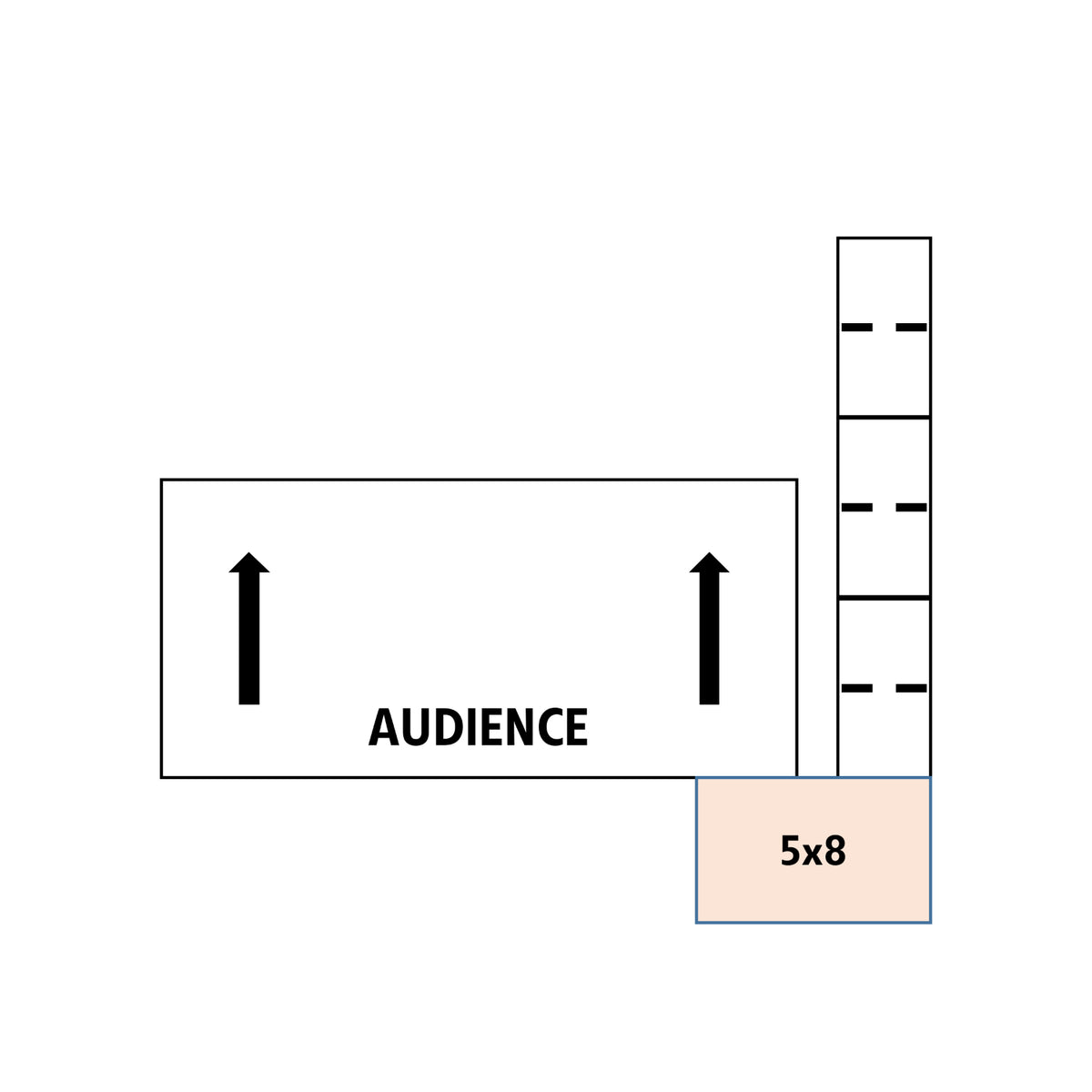 ADA-Compliant Stage Ramp, 5' x 8' Top Platform