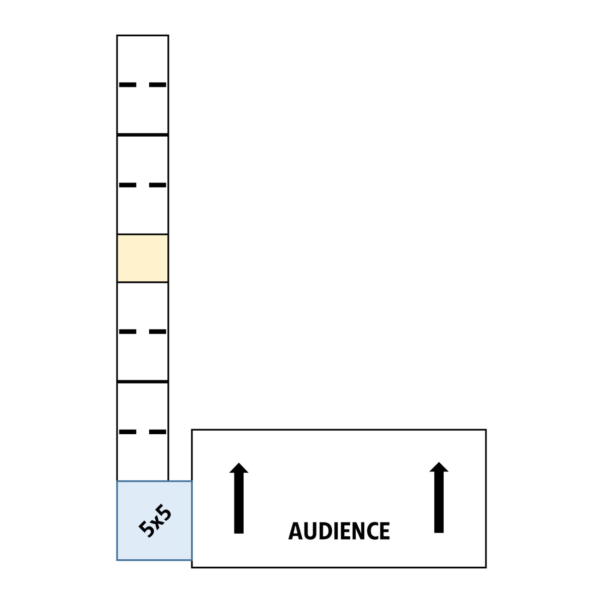 ADA-Compliant Stage Ramp, 5' x 5' Top Platform