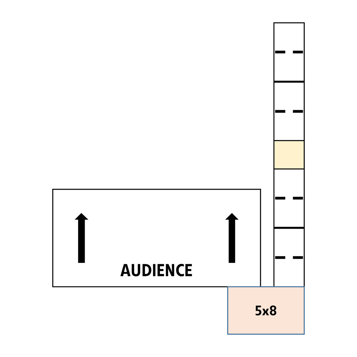 ADA-Compliant Stage Ramp, 5' x 8' Top Platform