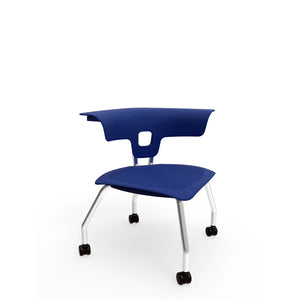 KI Ruckus 4-Leg Chair with Casters, Polypropylene Seat, 15" Seat Height, FREE SHIPPING