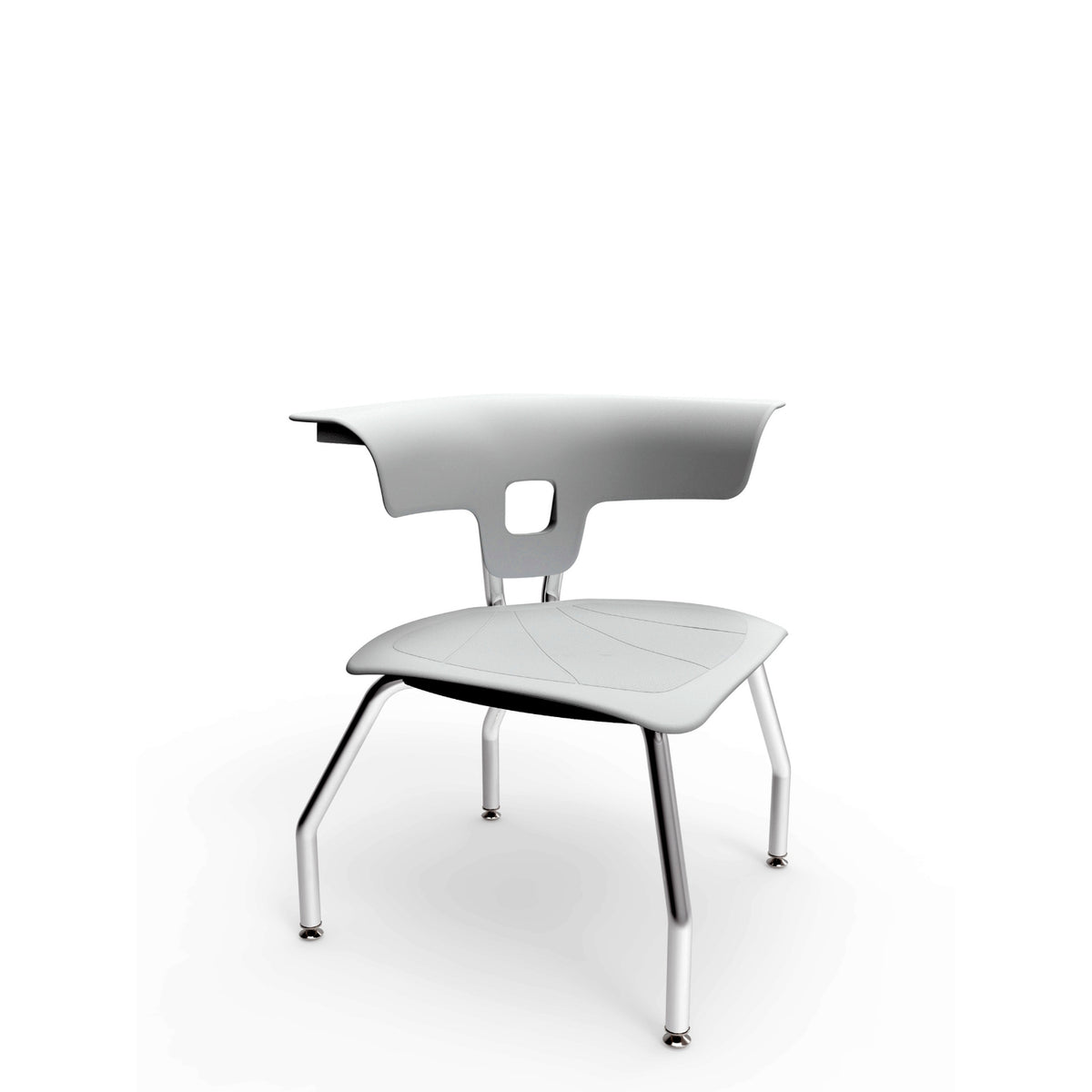 KI Ruckus 4-Leg Chair with Glides, Polypropylene Seat, 15" Seat Height, FREE SHIPPING
