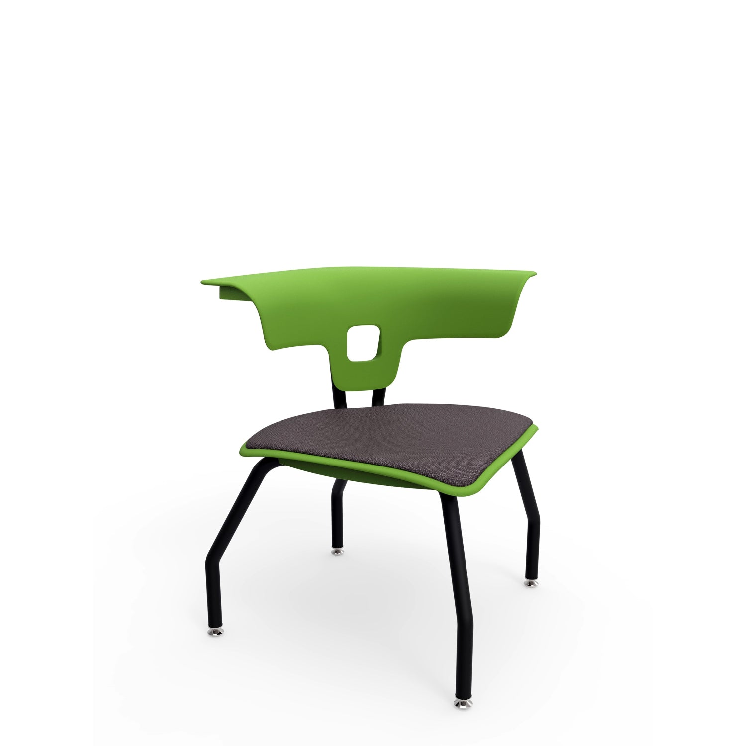 KI Ruckus 4-Leg Chair with Glides, Upholstered Seat, 15" Seat Height, FREE SHIPPING