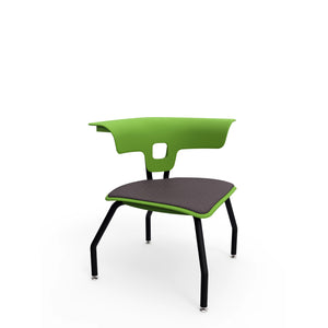 KI Ruckus 4-Leg Chair with Glides, Upholstered Seat, 15" Seat Height, FREE SHIPPING