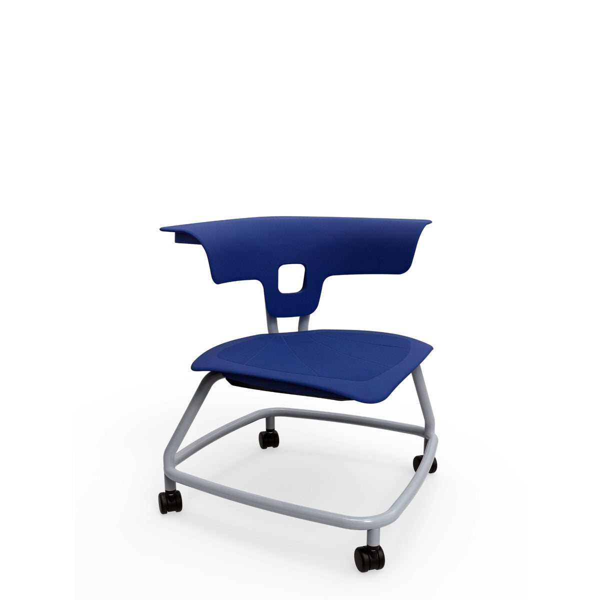 KI Ruckus Stack Chair with Casters, Polypropylene Seat, 15" Seat Height, FREE SHIPPING