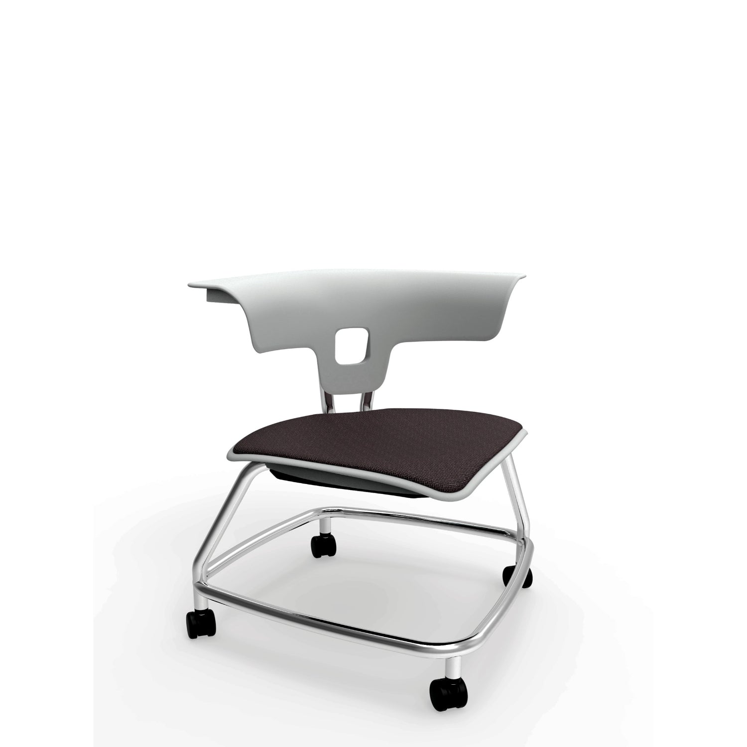 KI Ruckus Stack Chair with Casters, Upholstered Seat, 15" Seat Height, FREE SHIPPING