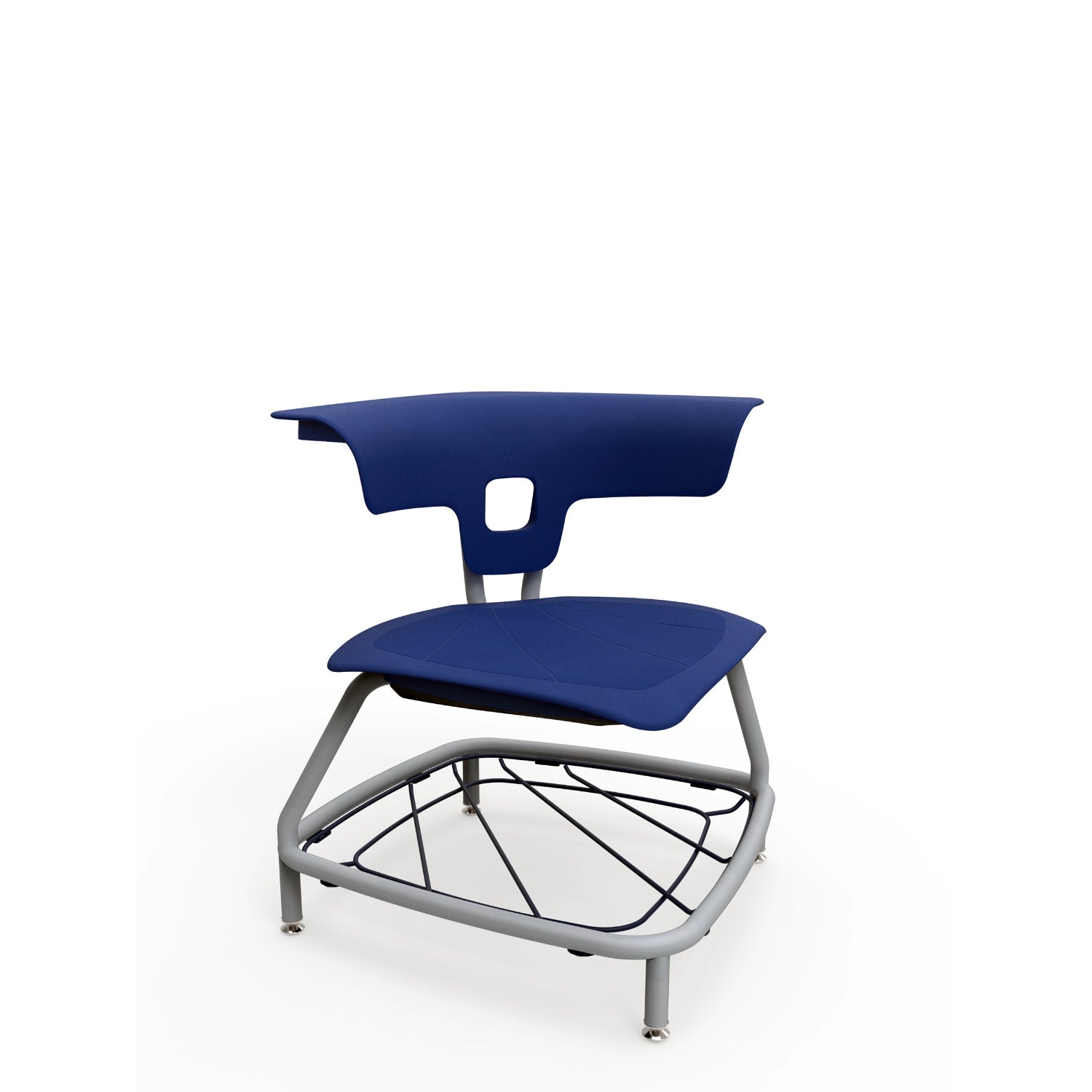 KI Ruckus Stack Chair with Glides and Bookbag Rack, Polypropylene Seat, 15" Seat Height, FREE SHIPPING