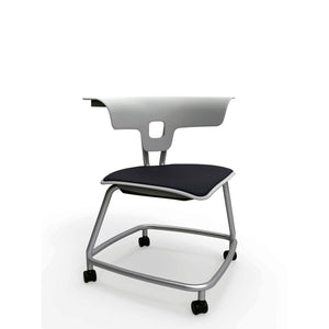 KI Ruckus Stack Chair with Casters, Upholstered Seat, 18" Seat Height, FREE SHIPPING