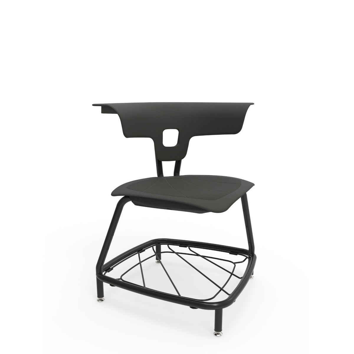 KI Ruckus Stack Chair with Glides and Bookbag Rack, Polypropylene Seat, 18" Seat Height, FREE SHIPPING