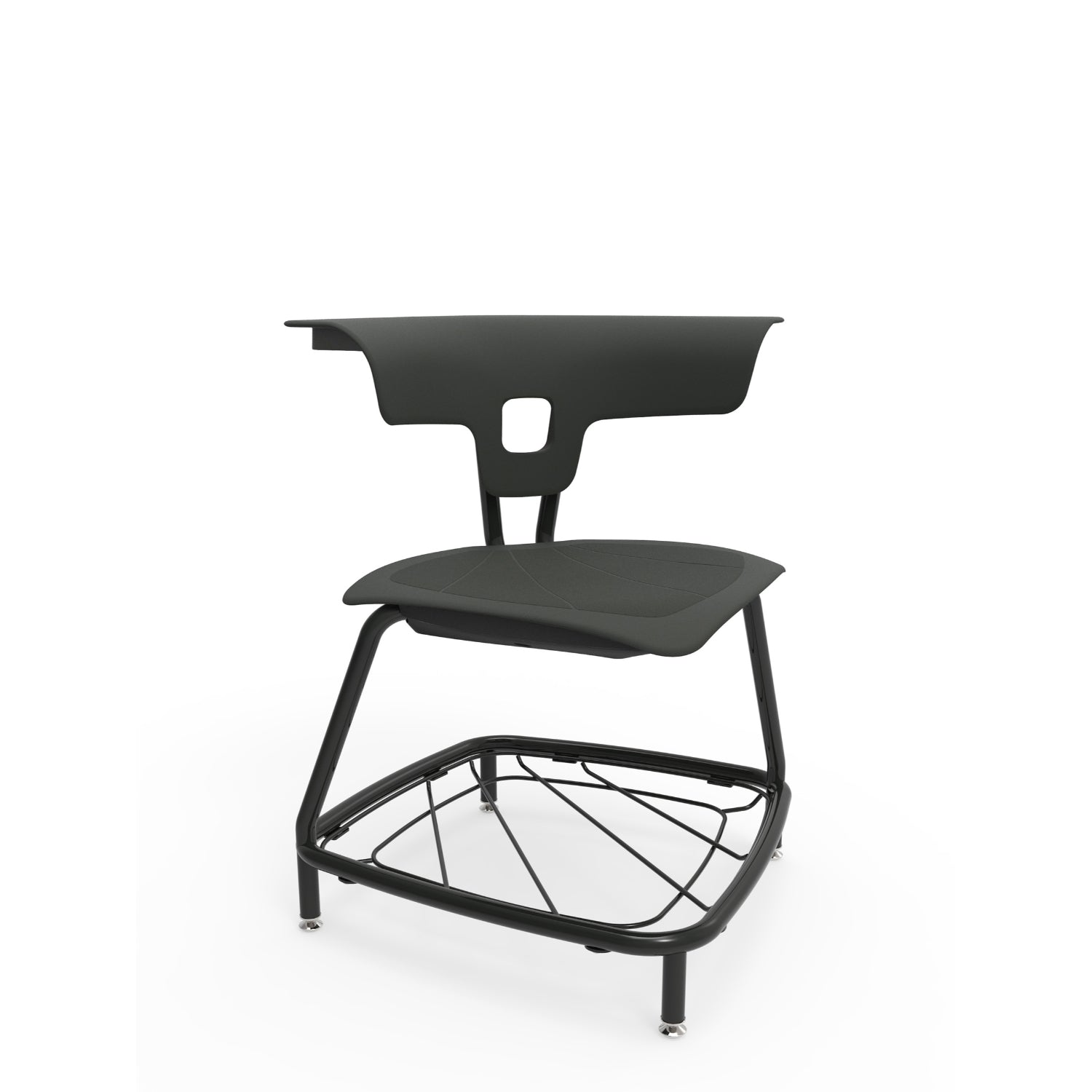 KI Ruckus Stack Chair with Glides and Bookbag Rack, Polypropylene Seat, 18" Seat Height, FREE SHIPPING