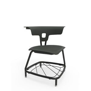 KI Ruckus Stack Chair with Glides and Bookbag Rack, Polypropylene Seat, 18" Seat Height, FREE SHIPPING