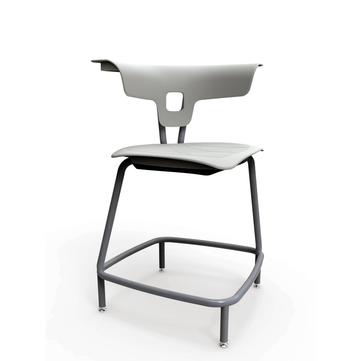 KI Ruckus Stool with Glides, Polypropylene Seat, 24" Seat Height, FREE SHIPPING