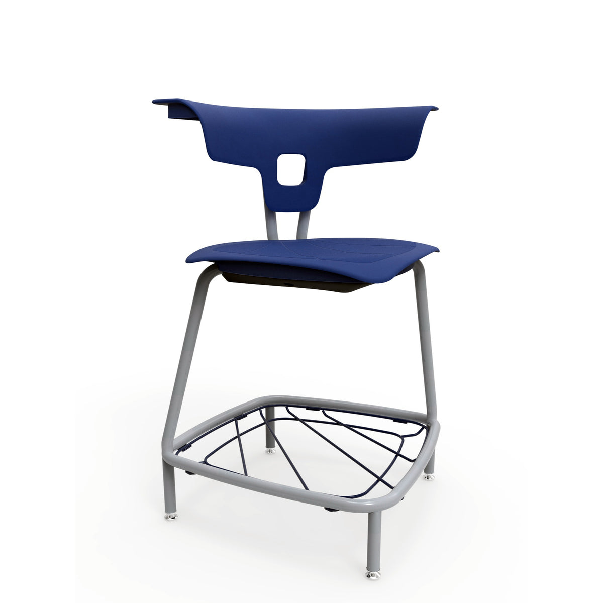 KI Ruckus Stool with Glides and Bookbag Rack, Polypropylene Seat, 24" Seat Height, FREE SHIPPING