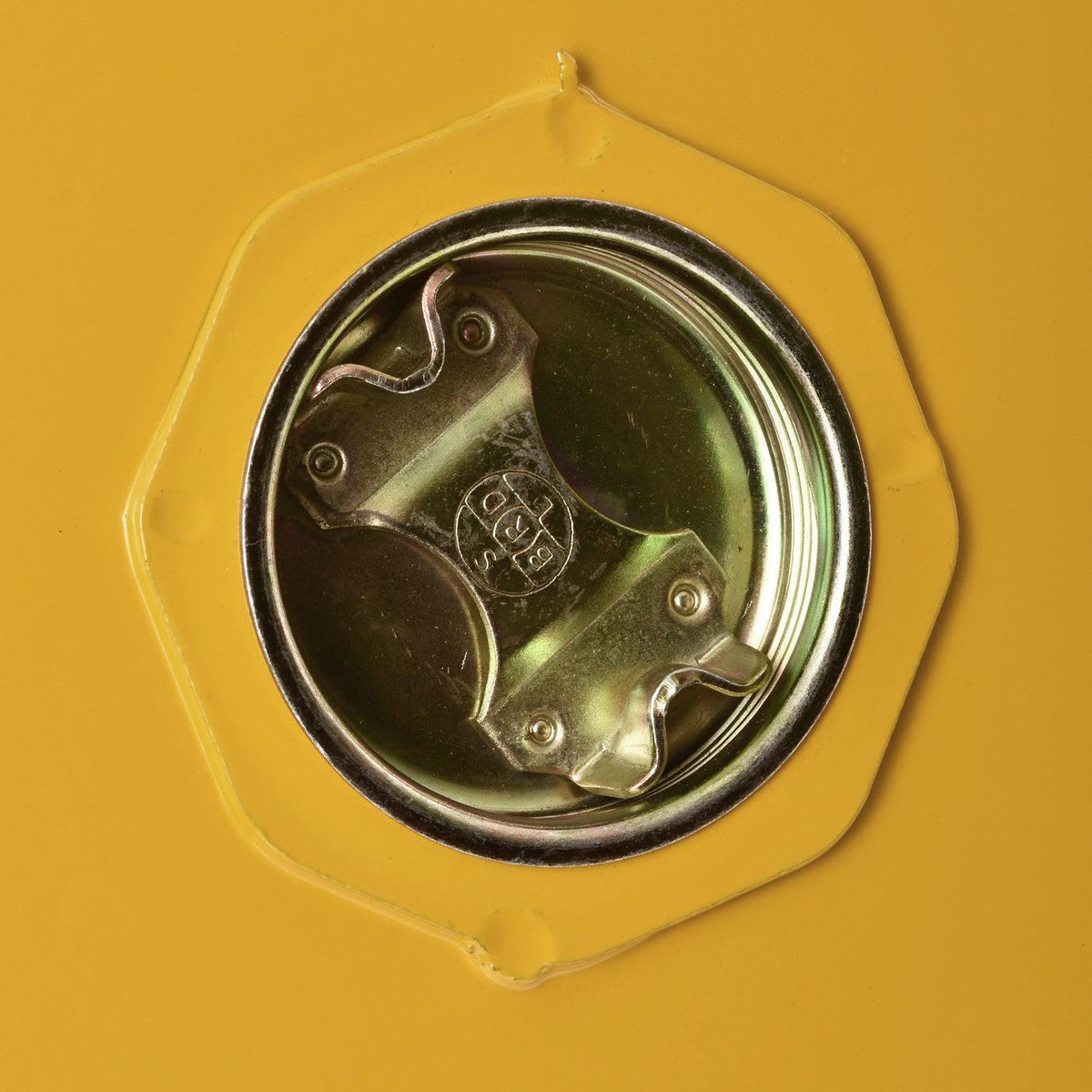 Compact Flammable Safety Cabinet with Single Door, Manual Close, 16 Gallon Capacity, Safety Yellow, 23" x 18" x 44"