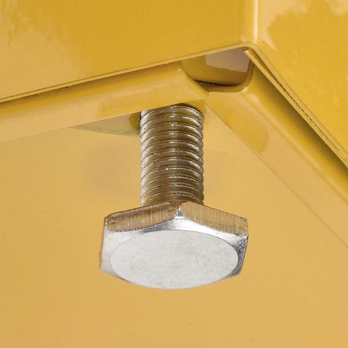 Compact Flammable Safety Cabinet with Single Door, Manual Close, 16 Gallon Capacity, Safety Yellow, 23" x 18" x 44"