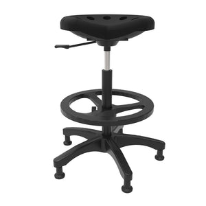 Diversified Spaces Tractor Stool with Polyurethane Seat, Tall Height with Footrest