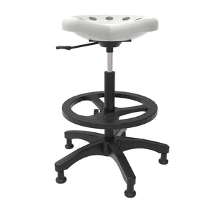 Diversified Spaces Tractor Stool with Polyurethane Seat, Tall Height with Footrest