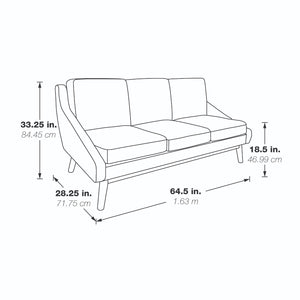 SL4400 Series Mid-Century Sofa with Coffee Finish Legs