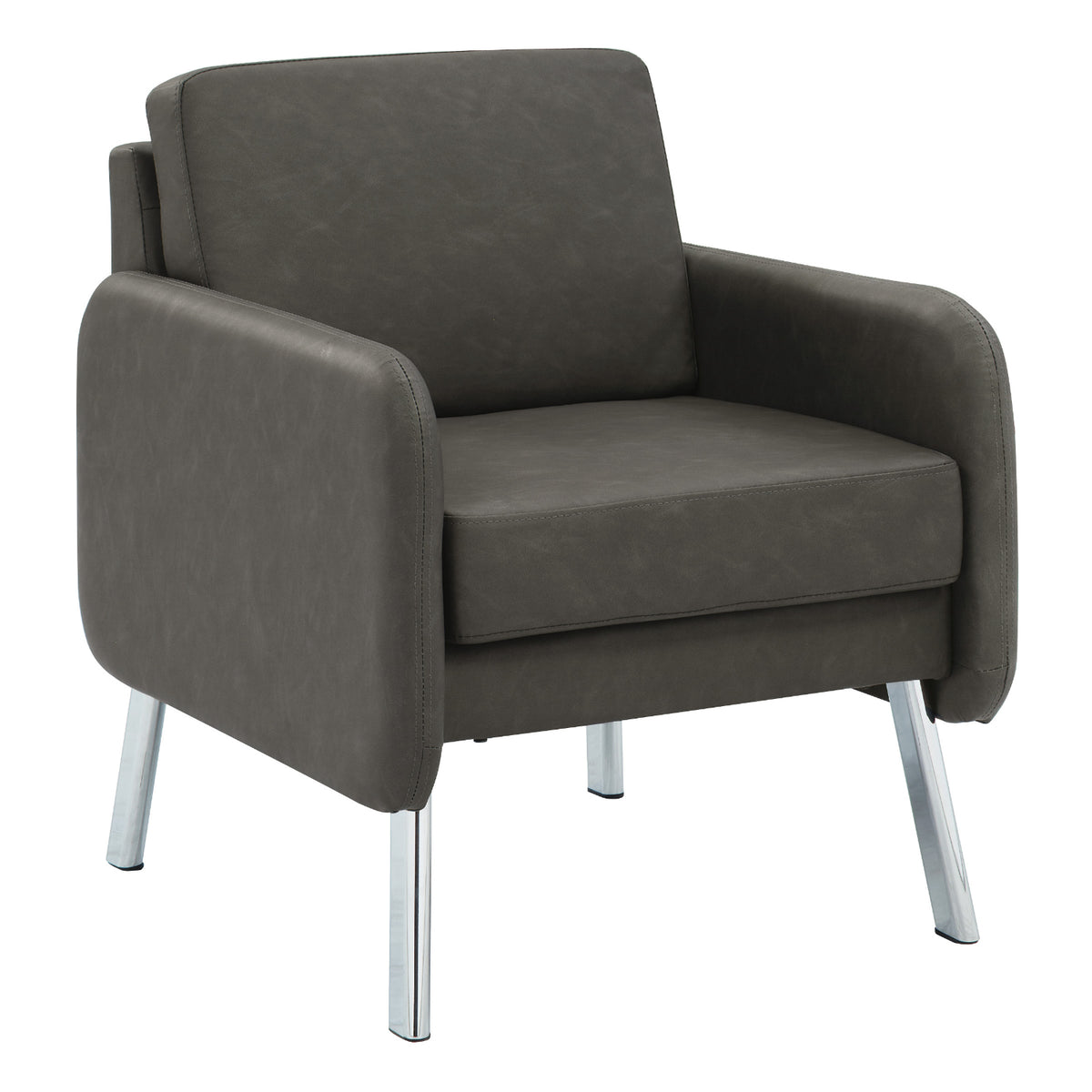 SL5600 Series Lounge Chair with Chrome Finish Legs