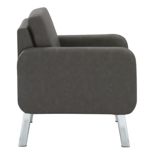 SL5600 Series Lounge Chair with Chrome Finish Legs