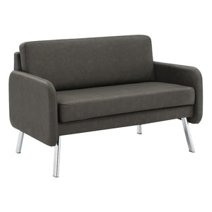 SL5600 Series Loveseat with Chrome Finish Legs