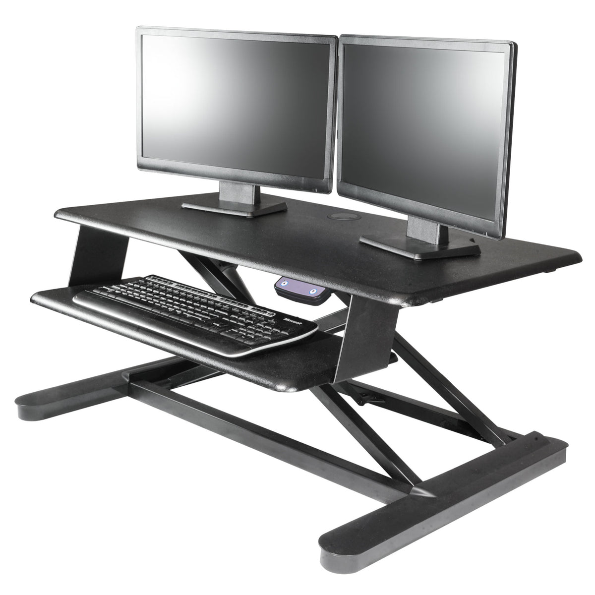 Kantek Electric Sit to Stand Workstation - Black