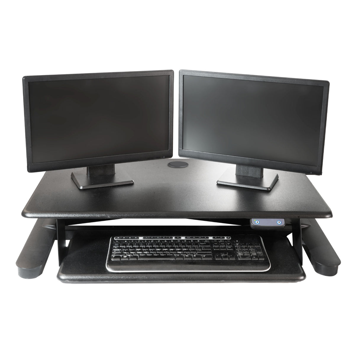 Kantek Electric Sit to Stand Workstation - Black